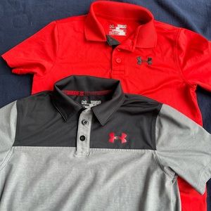 (2) Under Armor collared shirts